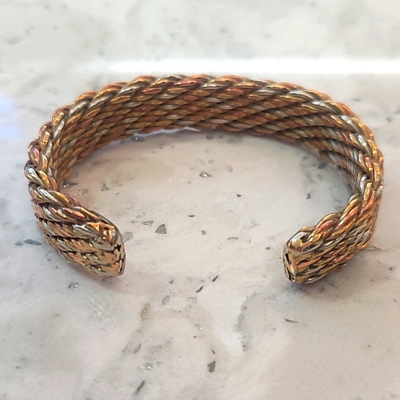 Braided Copper Adjustable Cuff Bracelet - Picture 5 of 10